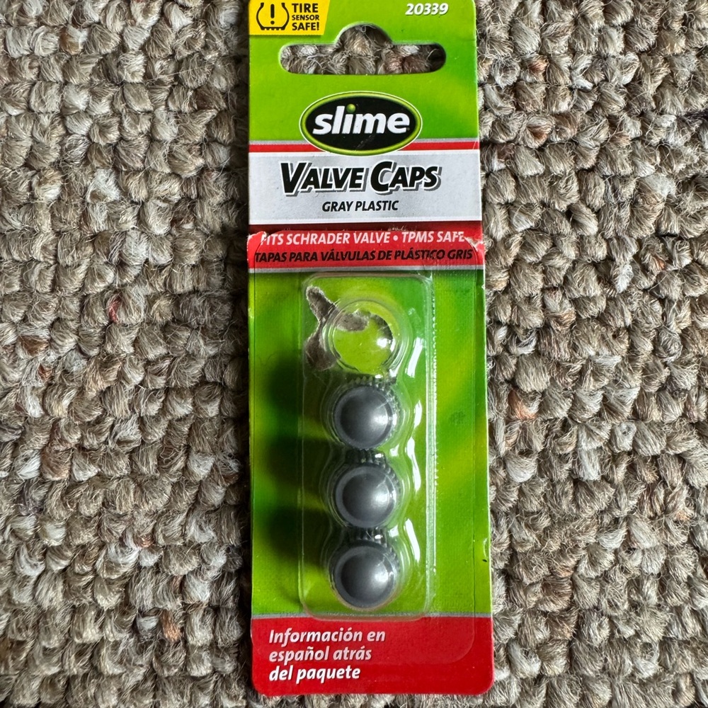 Gray Valve Caps for Schrader Valves